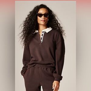 NWT J. Crew Scuba-knit Rugby Sweatshirt and Jogger Set XS